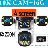 Outdoor WiFi PTZ CCTV Camera With 5X Zoom Four Lens Night Vision - stepyours.com