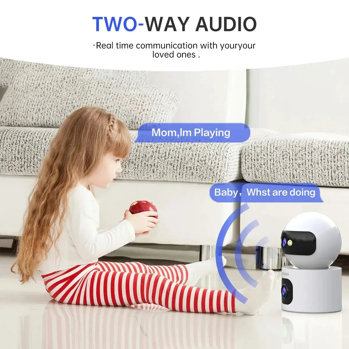 Lenovo 4K IP Camera - Dual Lens 5G WiFi Auto Tracking For Home Surveillance by stepyours.com