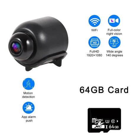 FHD 1080P Mini WiFi Security Camera For Baby Monitoring