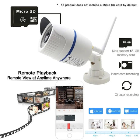 Camhipro Outdoor WiFi IP Camera 5MP 1080P With Instant Motion Alerts - stepyours.com