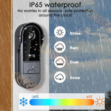 Wireless Wifi Doorbell Camera 1080P Video Intercom Doorbell Waterproof 4.3in IPS Screen Home Security Door Bell IR Night Vision by stepyours.com