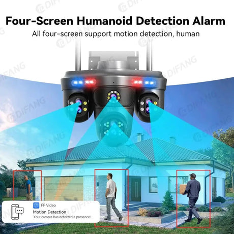 Difang 5MP WiFi IP Camera Outdoor PTZ 10x Zoom Auto Tracking CCTV - stepyours.com