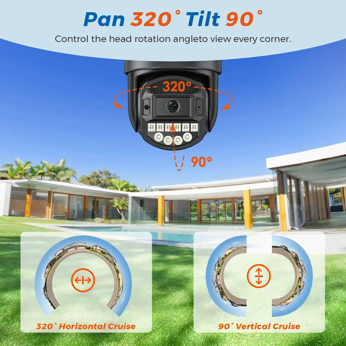 BESDER O - Kam Pro Dual - Lens 10MP - 8MP PTZ Outdoor WiFi Security Camera AI Detection - stepyours.com