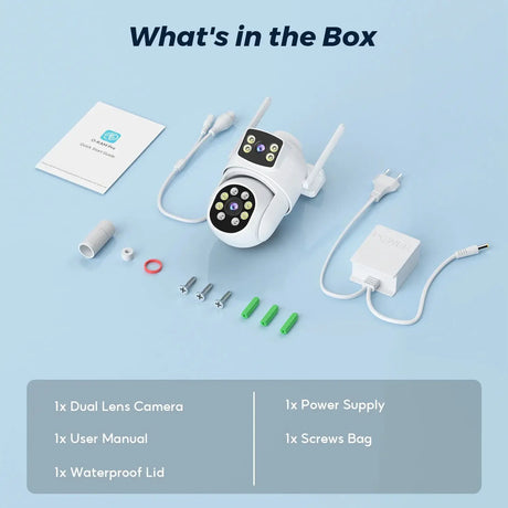 BESDER 10MP Dual - Lens Outdoor WiFi IP Camera - Auto - Tracking and Night Vision - stepyours.com