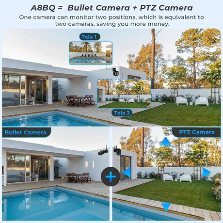 ASECAM 12MP 6K WiFi Outdoor Camera - AI Tracking, 8X Zoom, Dual Screen - stepyours.com