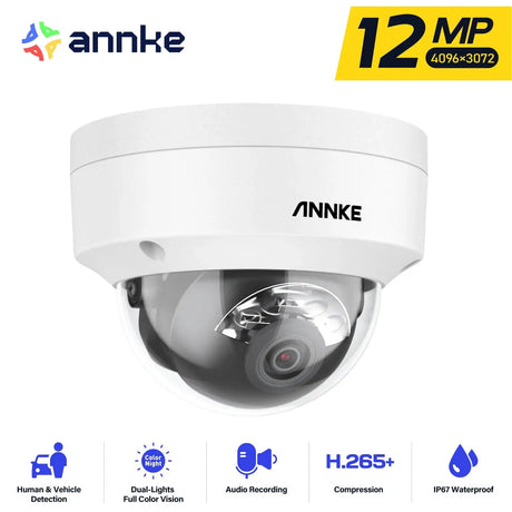 ANNKE 12MP Outdoor Dual Light PoE Security Camera IP67 Night Vision C1200 - stepyours.com