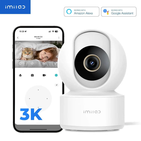 IMILAB C22 Indoor Baby Monitor AI Detection 360 PTZ Night Vision Xiaomi Home App - stepyours.com