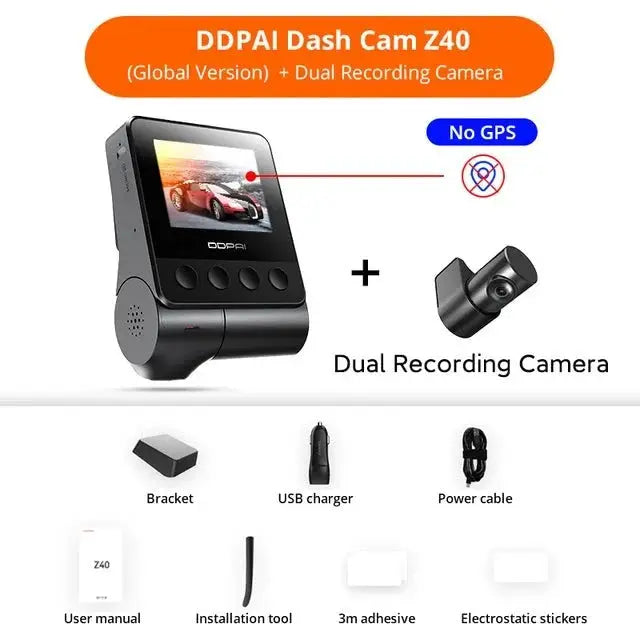 DDPAI Z40 Dash Cam Sony IMX335 1944P HD Video GPS WiFi 360 Rotation - stepyours.com