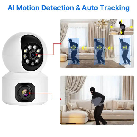 Hiseeu 2K PTZ Dome Camera Smart Home Security System