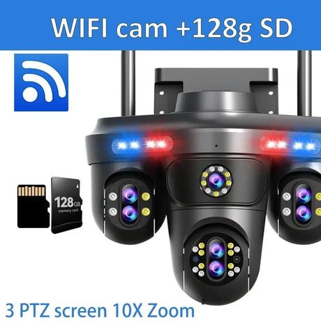 Difang 5MP WiFi IP Camera Outdoor PTZ 10x Zoom Auto Tracking CCTV - stepyours.com
