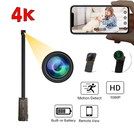 4K Mini Camera HD 1080P WiFi Camcorder Enhanced Version DIY Wireless Module Video Recorder Support Remote View P2P Cam