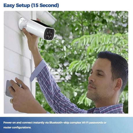 Alevio 2.5K Outdoor Solar Camera Wireless AI Security With Night Vision Hooks - stepyours.com
