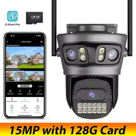 Okam Pro 15MP WiFi Outdoor Camera Auto Tracking 5X Digital Zoom PTZ Surveillance - stepyours.com
