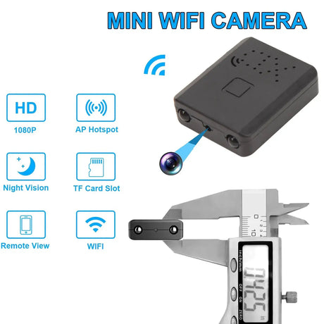 Mini Camera Ultra Thin Smart WiFi Low Power 1080P HD Night Vision Security Cam for Business Meetings Home Security Mini Camera