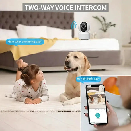 KaiAqua Pet Camera - 360 Degree Pan And Tilt, 5G And 2.4GHz WiFi, Night Vision by stepyours.com