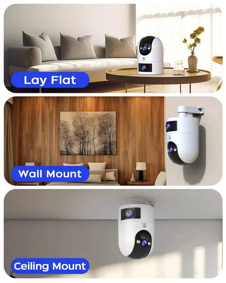 JOOAN 4K Outdoor 5G Wifi Surveillance Camera Dual Lens Auto Tracking PTZ CCTV - stepyours.com