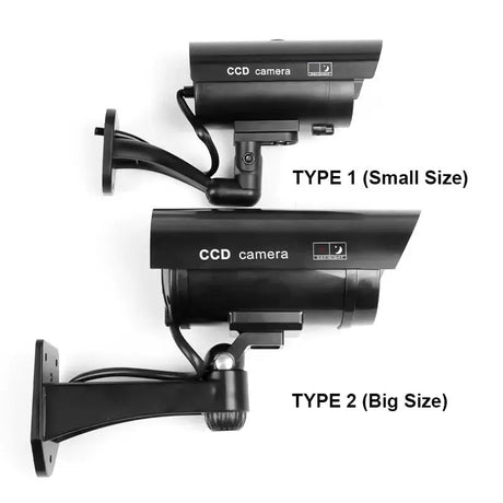 Dummy Security Camera Waterproof Indoor Outdoor Red LED Flashing No Wiring - stepyours.com