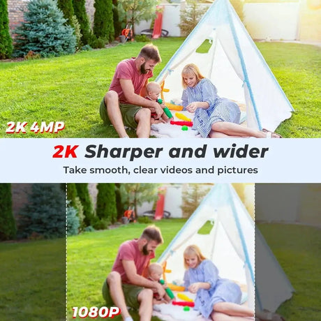 4MP Outdoor WiFi Camera PTZ 2K HD AI Auto Tracking Night Vision - stepyours.com