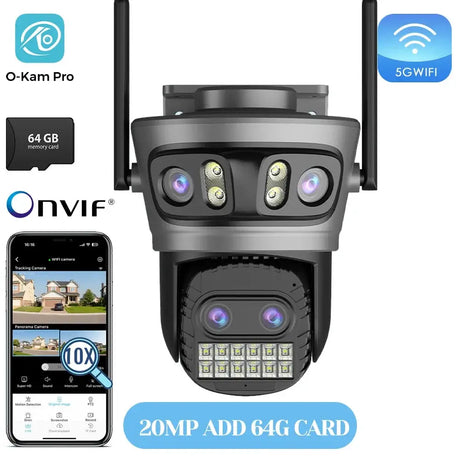 20MP Outdoors WiFi PTZ Security Camera - AI Human Detection and 10X Zoom Hooks by stepyours.com