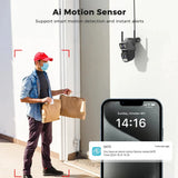 Abuntu 15MP 8K PTZ WiFi Outdoor Camera - 10X Zoom AI Human Detection - stepyours.com