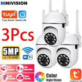 Ninivision 5MP WiFi Indoor Camera 360 PTZ AI Detection Pet Monitor Tuya P2P - stepyours.com