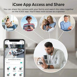 BESDER 6K 12MP Outdoor IP Camera - Three Lens AI Human Detection Waterproof - stepyours.com