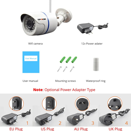 4MP Outdoor WiFi Bullet IP Camera - Weatherproof 1080P Security Hooks - stepyours.com