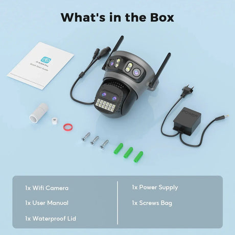 20MP Outdoors WiFi PTZ Security Camera - AI Human Detection and 10X Zoom Hooks by stepyours.com