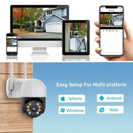 DDBROUGEN A8B PTZ Camera - 4K 8MP AI Humanoid Detection Outdoor Security Hooks - stepyours.com