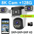 Outdoor WiFi PTZ CCTV Camera With 5X Zoom Four Lens Night Vision - stepyours.com