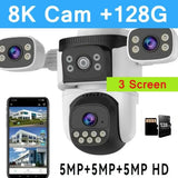 Outdoor WiFi PTZ CCTV Camera With 5X Zoom Four Lens Night Vision - stepyours.com