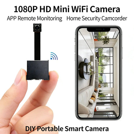 Upgraded Version 4K HD Mini WiFi Camera Supports Remote Viewing Motion Detection Home Nanny Style DIY Camera Supports SD Card