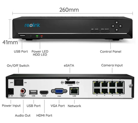 Reolink 8CH 4K Security Camera System 8MP IP Cameras Kit Pro