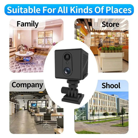 5MP Mini Camera 4G IP CCTV Two Way Audio 3000mAh Battery 64GB Night Vision - stepyours.com