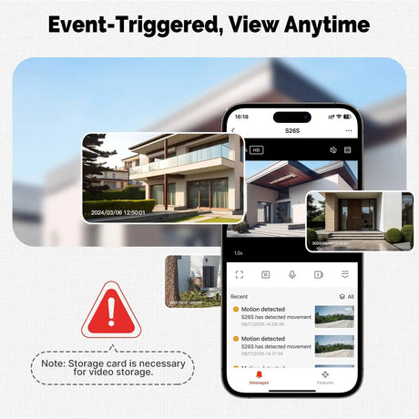 MOES Solar Powered WiFi Security Camera 4MP IP65 Waterproof Alexa Google Home - stepyours.com