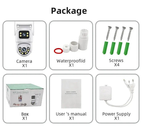 Outdoor Wireless Security IP Camera 4K 8MP Dual Lens - AI Auto Tracking - stepyours.com