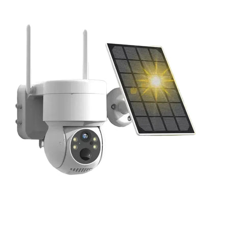 Advanced Solar Powered WiFi PTZ Security Camera Night Vision