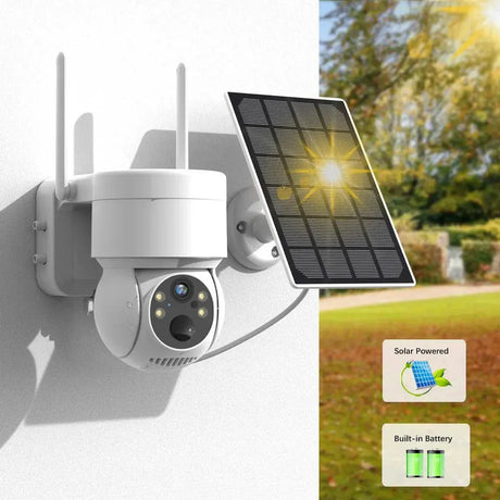 Solar Powered Outdoor PTZ Camera With HD Video And Audio