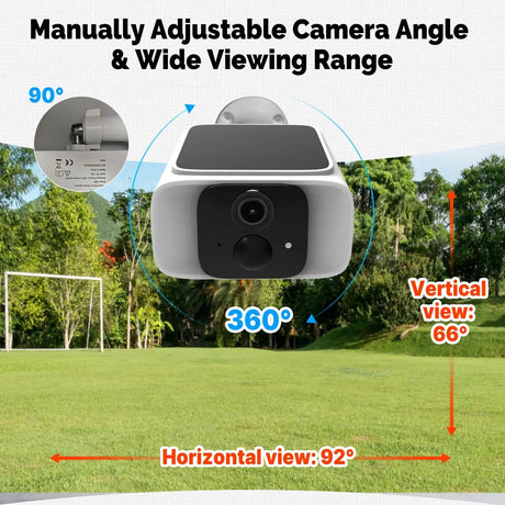 MOES Solar Powered WiFi Security Camera 4MP IP65 Waterproof Alexa Google Home - stepyours.com