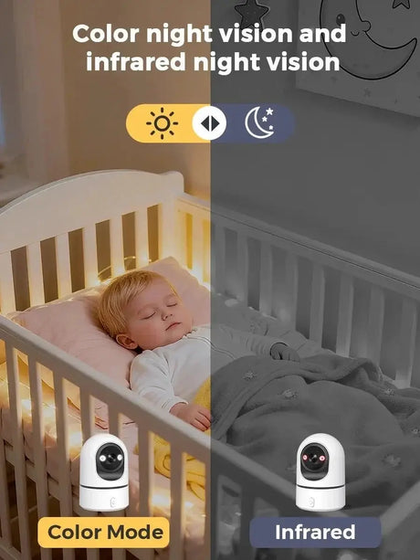 PEGATAH 5MP One - Touch Call Indoor Baby Monitor WiFi Color Night Vision - stepyours.com
