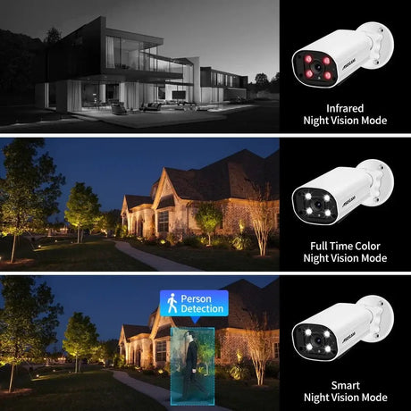 ASECAM 8MP POE IP Camera - 4K Outdoor Surveillance With Human Detection - stepyours.com