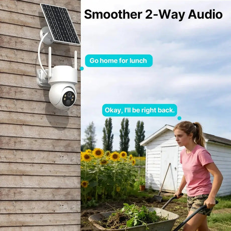 WiFi PTZ Solar Outdoor Camera 3MP 355 Pan 90 Tilt With iCsee App - stepyours.com