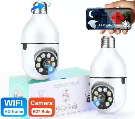 Night Vision WiFi Camera Bulb With Full Color Tracking Zoom