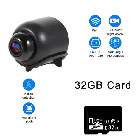 FHD 1080P Mini WiFi Security Camera For Baby Monitoring