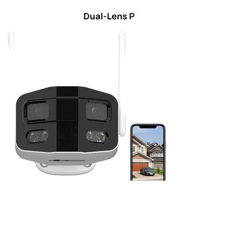 Hooked On Security Tuya Smart 4MP 2.5K Dual Lens Outdoor Camera Night Vision - stepyours.com