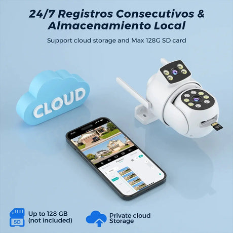 BESDER 10MP Dual - Lens Outdoor WiFi IP Camera - Auto - Tracking and Night Vision - stepyours.com