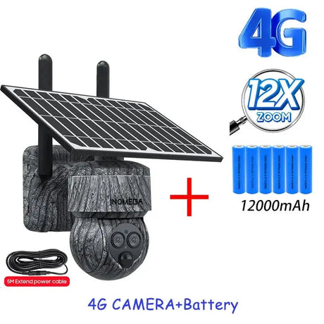INQMEGA 8MP 4G SIM Card WiFi Solar Camera Outdoor Security