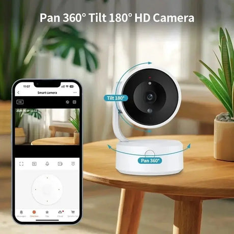 WIFI Tuya Indoor 5MP Camera - 360 Degree PTZ With 4x Zoom And Two Way Audio - stepyours.com