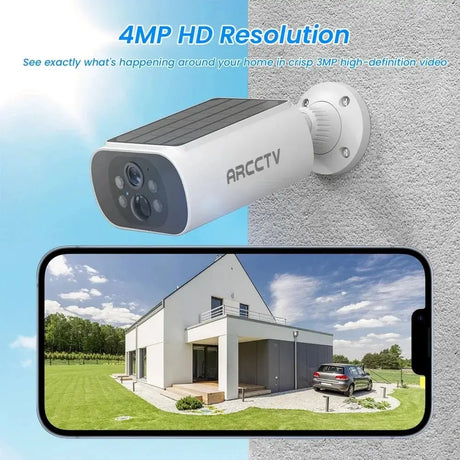 ARCCTV 2K Wireless Solar Camera - Humanoid Detection And Night Vision - stepyours.com