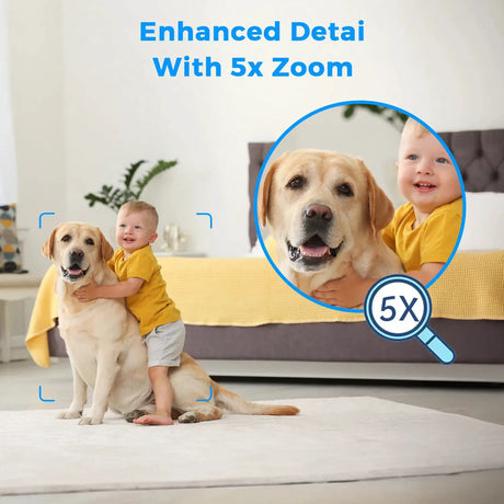 5MP HD WiFi Indoor Security Camera Featuring Night Vision and Two Way Audio - stepyours.com